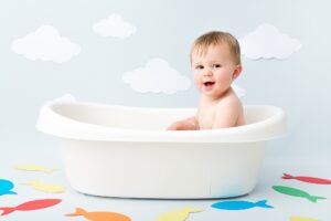 1st Birthday bath splash photo shoot